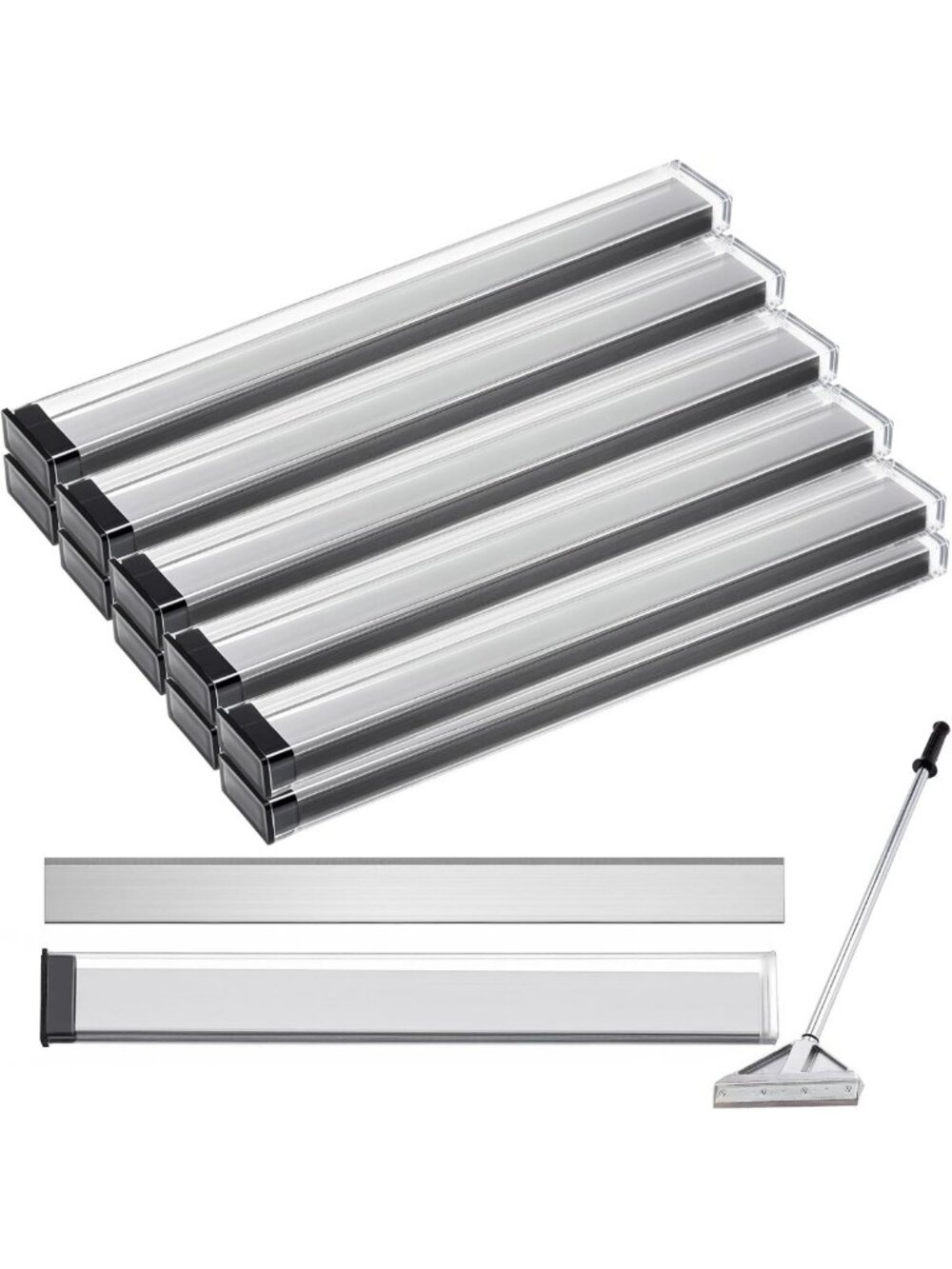 100 Pcs 8-Inch Floor Scraper Blades for Razor Scraper | Heavy-Duty Replacement